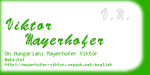 viktor mayerhofer business card